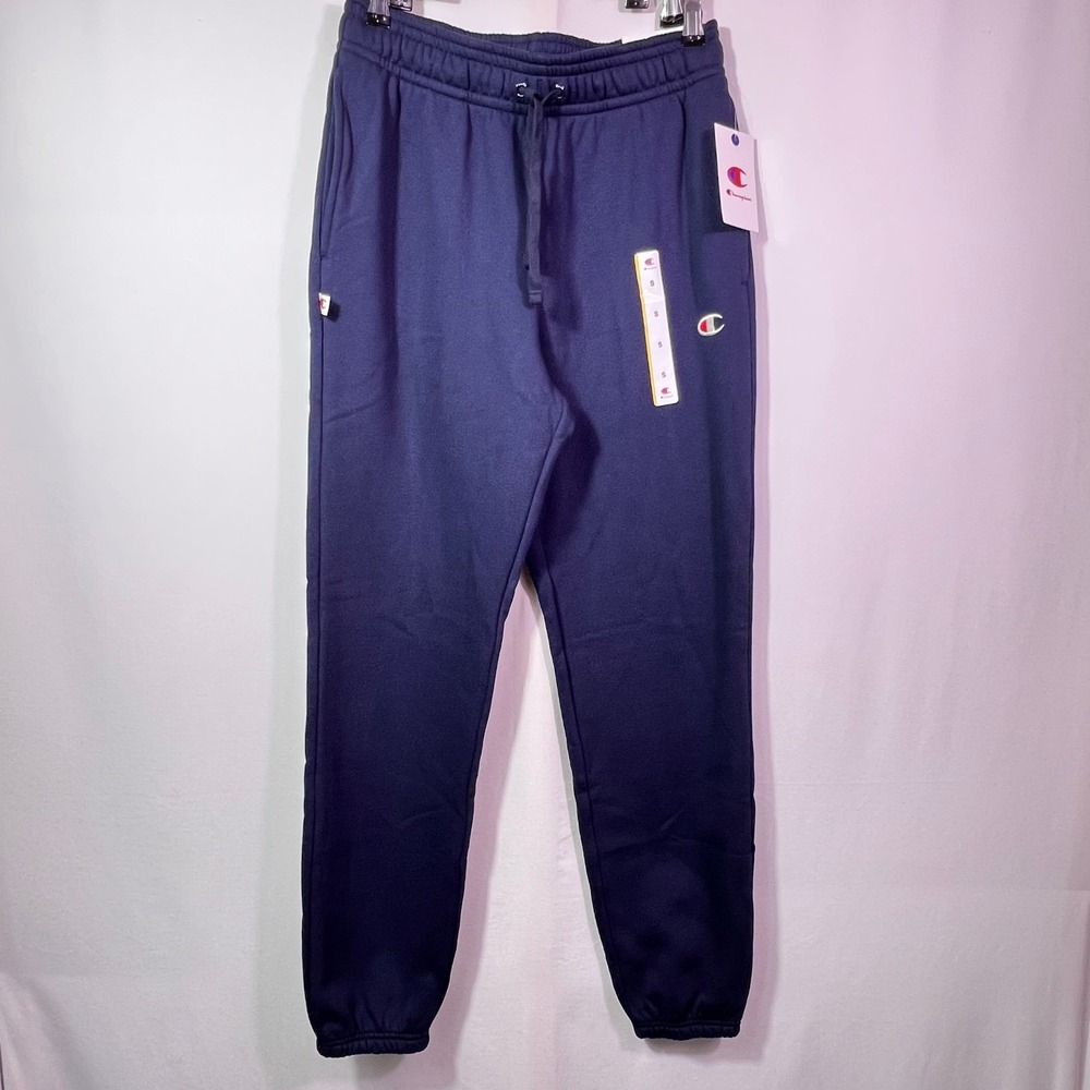 Champion Iconic Small C Sweatpants Navy Blue Joggers CPU000PA01034 Mens Small